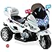 Produktbild crooza US HighWay Patrol POLIZEI MOTORRAD Elektro Kindermotorrad Roller Kinderfahrzeug (Weiss)