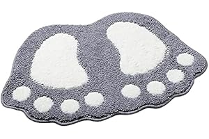jianyana Alfombra de Baño Microfibra Suave, Alfombrilla Antideslizante para Puerta de Baño, Alfombras de Baño Ducha Lavable, Alfombra Absorbente para el hogar, Cocina