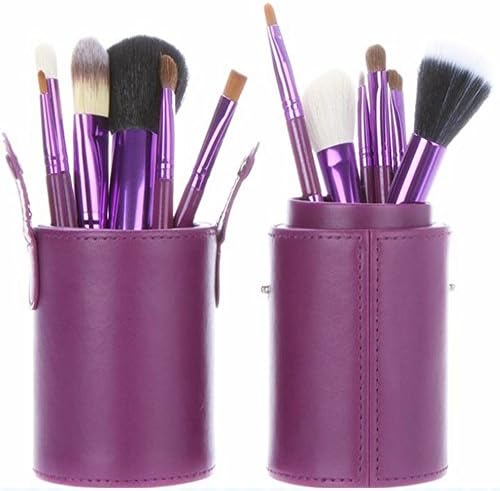 Makeup Brushes,12pcs Beauty Cosmetic Brushes Set Eyeshadow Eyeliner Foundation Blending Brushes for Eyes,Face and Lip with Tube Container,for All Consistencies (Powder, Creams and Liquids)