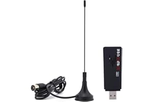 DIYEENI USB 2.0 Digital SDR+Dab+FM HDTV TV Stick + RTL2832U TV Tuner Set with Antenna Suction Mount and Remote Control for Digital Terrestrial Video and Radio Programs Recording