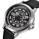 Klassische Herren-Armbanduhr mit Arabischen Ziffern und Quarzuhrwerk