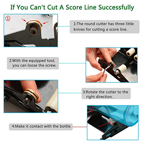 Yosoo Flasche Fräser/Cutter Glas Flasche Cutter Maschine Glas Flasche Schneidwerkzeug (Type 2) - 7