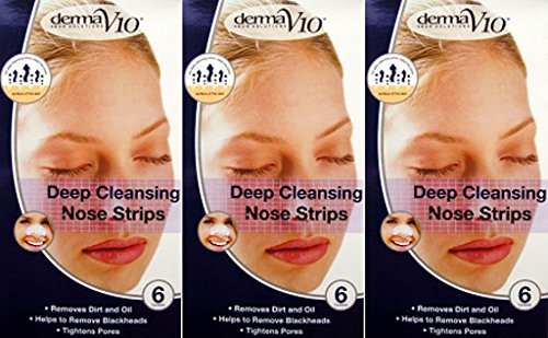 Derma V10 Deep Cleansing 6 Nose Strips x 3 Packs