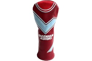 Caddy Club - West Ham Headcovers and Accessories - Retro Football Shirt Design - Drivers and Putters - Fits All Clubhead Brands - Premium Stitching and Durable Lining - Perfect Golf Gift for Men