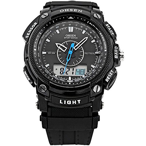OHSEN LED Digital Sport Datum Herrenuhr Armbanduhr Sportuhr Quarzuhr Uhr schwarz OHSEN LED Digital Sport Datum Herrenuhr Armbanduhr Sportuhr Quarzuhr Uhr schwarz