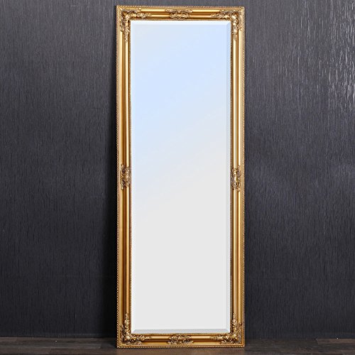 Wandspiegel GOLD Antik BAROCK DESIGN SPIEGEL POMPÖS HOLZRAHMEN Bessa 140x50cm - 2