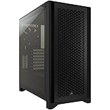 Corsair 4000D Airflow Boîtier ATX Moyen Tour en Verre Trempé (Panneau Avant à Flux d’air Élevé, Panneau latéral, L’intérieur 