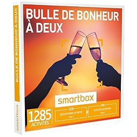 SMARTBOX – Coffret Cadeau couple – Bulle de bonheur à deux – idée cadeau – 2250 expériences : 1 activité romantique pour 2
