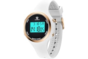 BEN NEVIS Reloj Digital para Niñas y Niños con Alarma, Luz LED Night Display, Cronómetro, Calendario, Indicador de Hora 12/24 Horas y Luz Deportiva con Correa de Silicona