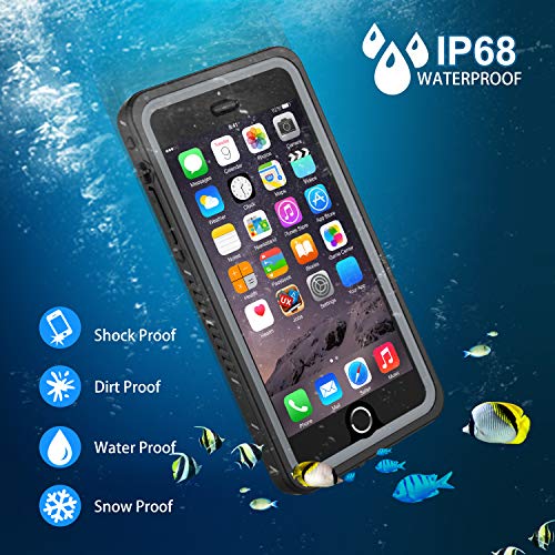 iPhone 7 Plus/8 Plus Waterproof Case, OTBBA Underwater Snowproof Dirtproof Shockproof IP68 Certified with Touch ID Full Sealed Cover Waterproof Case for iPhone 7 Plus/8 Plus-5.5in (Clear)