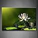 Produktbild Weiß Lotus über grün Leafs Bright Lights Art Wand Bilder Kunstdruck auf Leinwand Blume die Bild für Home Moderne Dekoration