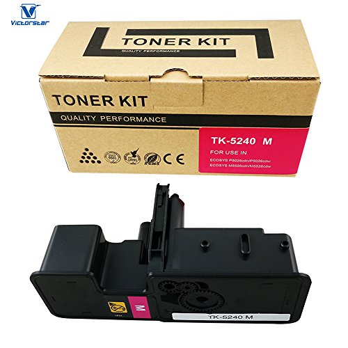 VICTORSTAR @ Cartuccia Toner Compatibile TK5240 / TK-5240 per Stampanti Laser Kyocera ECOSYS P5026cdn / P5026cdw / M5526cdn / M5526cdw (Magenta)