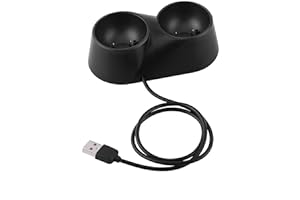 TIIYEE Move Dual Charger, Carica Controller VR, Caricabatterie PS Move, Charger 2 Controller Caricabatterie Dock Ricarica Due Stazione VR Carica per Doppio Remoti Rapida Ricaricare Compatibile con PS PSVR