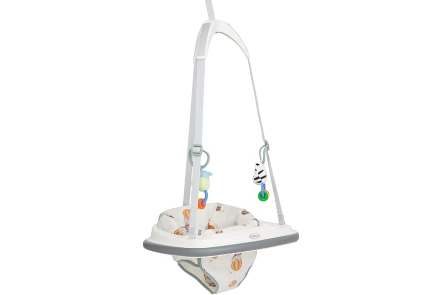 Graco Bumper Jumper Doorway Jumper. Bounce, Play and Entertain Your Baby. Suitable from 6 Months to 12 Months (max. 12kg), Up & Away Fashion