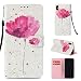 Produktbild iPhone XS Hülle, iPhone XS Wallet Tasche Brieftasche Schutzhülle, Carols PU Lederhülle Flip Hülle im Bookstyle Cover Schale Stand Ständer Etui Karten Slot Schutzhülle Tasche Wallet Case für iPhone XS - eine Blume
