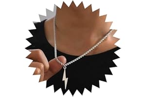 Dervivea Punk Fulmine Ciondolo Collana Oro Fulmine Collana Fulmine Collana Girocollo Fulmine Collana Catena Collana Corda Collana Gioielli Per Le Donne