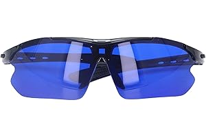 SERLIUM Occhiali Sportivi Ad Alta Definizione Per La Ricerca di Palline da Golf Per Uomo Donna, Occhiali da Sole Sportivi Polarizzati Occhiali da Sole Sportivi da Golf con Lenti Blu