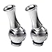 Produktbild BAAQII 2Pcs 510 Drip Tip 360°Drehbar Rotable Rostfreier Stahl Kühlkörper Wärmeableitung Isolierung Schnecke für 510 eGo Elektrische Zigarette Mundstück Ohne Nokotin Ohne Tabak