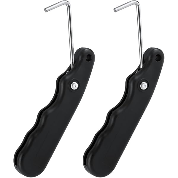 BESPORTBLE 2 stuks sportdraad veterspanners vouwen schaatsen kant trekker roestvrij staal hockey kunstschaatsen moeiteloos veterspanner draad vouwen voor ijshockey-accessoires zwart, zwart