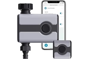 Aqualin WiFi Water Timer Smart Irrigation Sprinkler Hose Timer with 2 Watering Modes Wireless Remote APP Control Compatible with Alexa and Google
