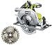 Produktbild Ryobi Brushless Akku-Handkreissäge ONE+ 18 V R18CS7-0 inkl. 2x Sägeblatt, Spindelarretierung, bürstenlos, Bohrungs- Ø: 16 mm, 24 Zähne, Sägeblatt-Ø: 184 mm, Schnitttiefe 90°: 60 mm, ohne Akku