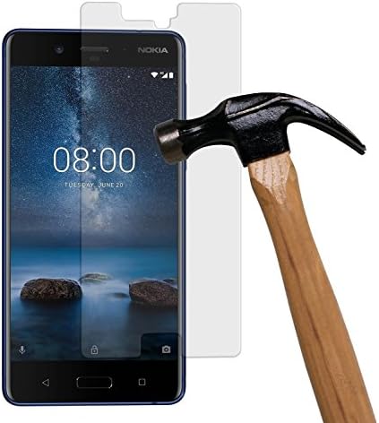 Yayago Glass 0 26 mm Hard Glass Screen Protector for Nokia 8 Glass 9H (Deliberately Smaller than Display due to Curved Shape)