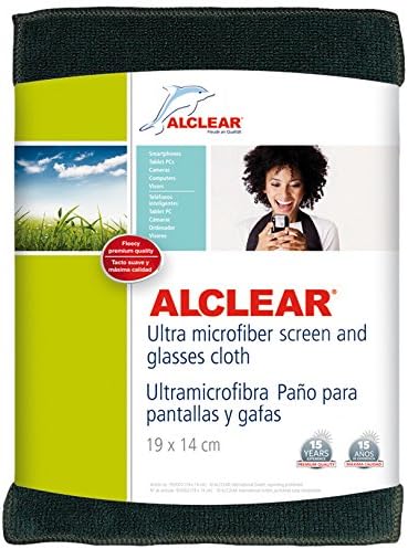 ALCLEAR 950003a UltraMicrofibre Cloth for Displays and Glasses, 19 x 14 cm, Anthracite 1 Piece