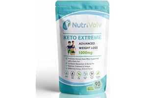 NUTRIVOLV Keto Extreme Fat Burner Keto Diet, Weight Loss, Boost Energy Level & Metabolism - 90 Capsules
