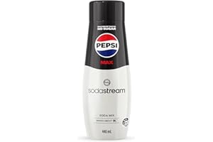 SODASTREAM Concentrato per la preparazione di bevande dissetanti gassate al gusto Pepsi Max. 440ml per preparare fino a 9 litri di bibita