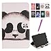 Produktbild Romtronic Cute Colorful Design Flip Tasche PU Leder Abdeckung Stand Schutzhülle für Samsung Galaxy Tab A 9.7 Zoll SM-T550 / SM-T555 + 1 x Schwarz Stylus (Design 02)