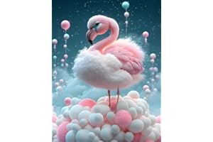 Yufengliye 5D Diamond Art Painting Set, DIY Diamond Painting, Pittura digitale del diamante del ricamo della croce del diamante dell'acqua, parete della decorazione domestica (gru rosa)