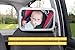Back seat car mirror for baby Wobble free mounting Baby and mum reassurance Shatterproof Supersized convex view