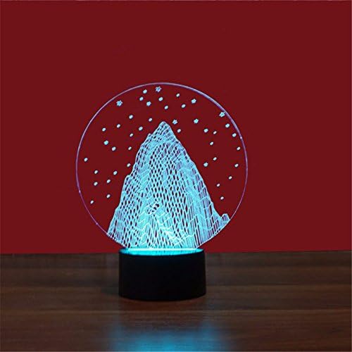 WHLQXD 3D Snow Mountain Art Lamp Snow Mountain Art Lamp Seven Color Lamp Creative Lamp Visual Lamp Colour Mood Lights