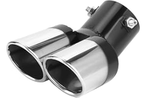 LetCart Tail Pipes - 63mm / 2.5in Stainless Steel Car Dual Exhaust Tip Tail Pipe Car Accessory
