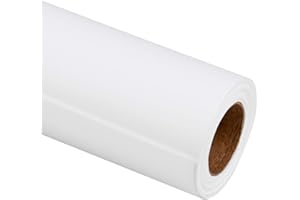 RUSPEPA Papier D'Emballage Kraft Blanc - Papier Épais Pour Mariage, Anniversaire, Douche, Félicitations Et Cadeaux De Noël - 76Cm X 10M Par Rouleau