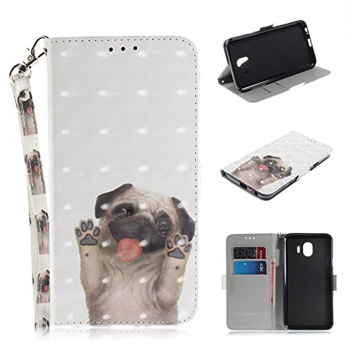 Preisvergleich Produktbild Samsung Galaxy J4 2018 Handyhülle [Premium Leder] [Standfunktion] [Kartenfach] [Magnetverschluss] 3D Schlanke Leder Brieftasche für Samsung Galaxy J4 2018 (11)