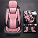 Produktbild QLL 6 Farben Optionales Autositzkissen Plüsch 360 ° volles Gehäuse High-End-Fußmatte Memory Cotton Kopfstütze,Pink