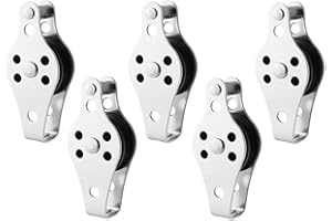 Mtsooning Stainless Steel Sailing Pulley, Removable Pin Pulley Block, Single Pulley Lift Tools with Bracket, Sturdy Wire Rope Pulley Roller