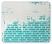 Produktbild Turquoise Mouse Pad, Plastered Brick Wall Aged Masonry Vintage Construction Stylized Modern Art Print, Standard Size Rectangle Non-Slip Rubber Mousepad, Blue White