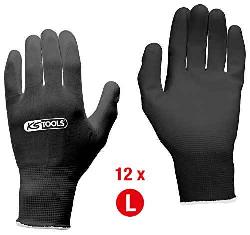 KS Tools Mikro-Feinstrickhandschuhe-schwarz, 12 Paar - 2