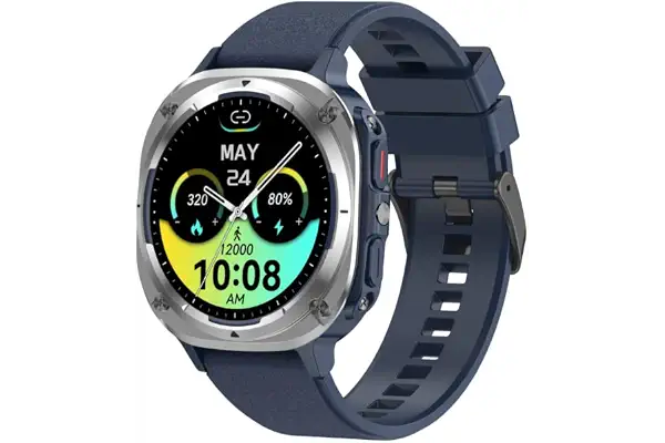 TIMU 2025 Reloj Inteligente Hombre Militar, 1.45" HD Smartwatch Hombre con Llamadas BT 5.3, 114+ Modos Deportivos, Monitor de Sueño/Podómetro/Pulsómetro (Azul Marino)