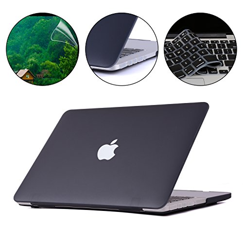 i-Buy Matte Gummierte Harte Schutzh  lle H  lle f  r Apple Macbook Pro 15 4 Zoll mit Retina Display   Schutzfolie   Silikon Tastaturschutz   Anti-Stau