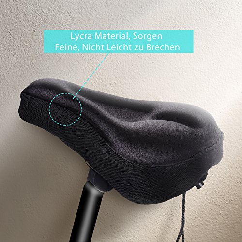 Gelüberzug für den Fahrradsitz – Sattelbezüge – OMorc Fahrradsattel Überzug – Der bequemste Fahrradsitz. The weite und große passend für Mountainbike-Sitze und Rennradsättel. Gepolsterter Polstersattelüberzug für Männer, Frauen und Kinder - 2