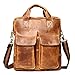 Produktbild Mifusanahorn Herren Crazy Horse Leder Handtasche Tasche Vintage Leder Messenger Bag Schultertasche Laptoptasche Aktentasche Umhängetasche für 13 Zoll (Color : Brown)