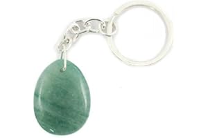 Wild Therapies Green Aventurine Tear Drop Keyring - Healing Stone - Attracts Wealth and Prosperity, Creativity, Imagination, Dispels Negative energy - Green Aventurine Stone Keyring - Reiki Charged