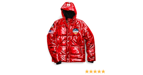 champion metallic puffer jacket