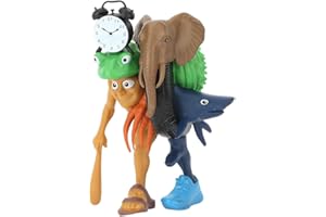 GNHG Italian Brainrot Statuette Giocattolo Divertenti, con Tung Tung Tung Tung Sahur, Tralalero e Lirili Larila, set di meme internet per fan adulti e bambini a partire dai 6 anni, regalo per i fan（A）