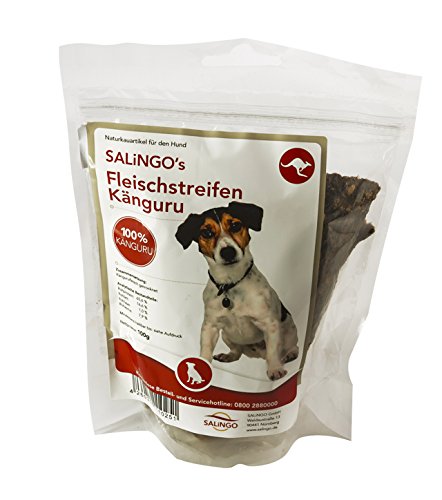 Preisvergleich Produktbild SALiNGO Kauartikel Fleischstreifen Känguru für den Hund, 100g