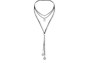 CHOISTILY Collana Boho da donna a strati in pelle scamosciata girocollo collane Boho gioielli regali per le donne collane lunghe per le donne regali di compleanno per ragazze