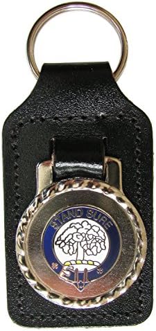 Gordon Crest on Leather Key Fob - Other Crests selectable from Dropdown Menu